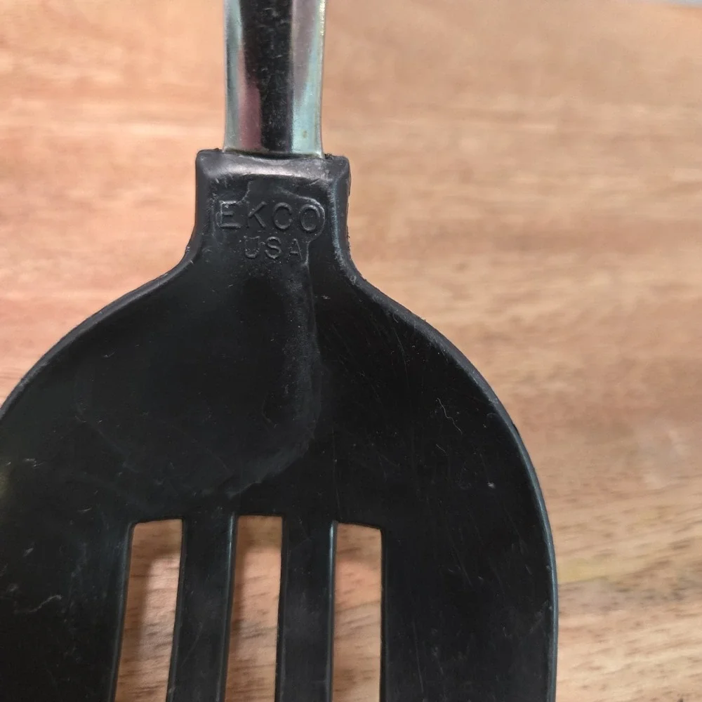vintage ekco slotted spoon Nylon Retro Serving Utensil Cottage
